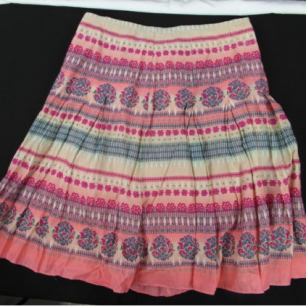 DKNY striped midi skirt